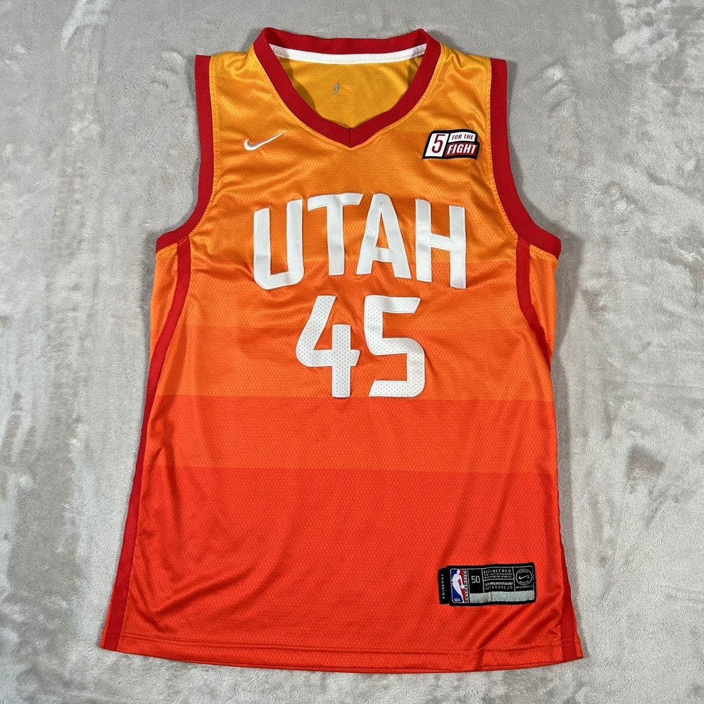 Nike Donavan Mitchell Utah Jazz Jersey 45 NBA Swingman 52 Mens 5 For the Fight